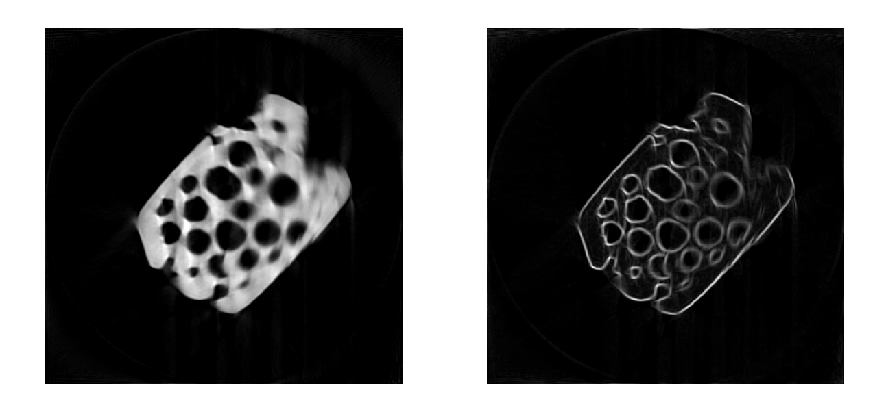 Published Figure 2: Image of a macroporous zeolite particle (left) vs. gradient image (right)